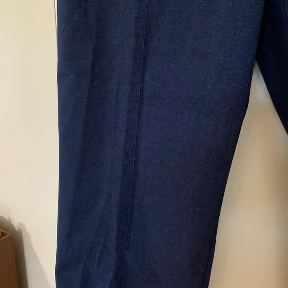 NWT Ann Taylor Side Zip Pencil Pant in Polished Denim - dark rinse - Picture 4 of 5